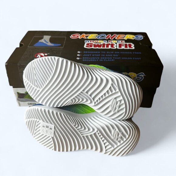 Skechers Kids Hands Free Swift Fit Shoes, Blue Green, Kids Size 11, 17 CM - Picture 8 of 9